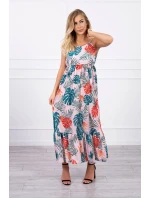 Šaty s motivem listů pudrově růžové Šaty s motivem listů pudrově růžové