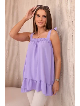 Halenka s mašličkami světle fialová Halenka s mašličkami světle fialová