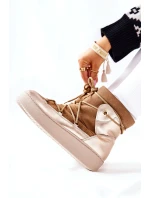 Zateplené Semišové Sněhule Camel Clarem