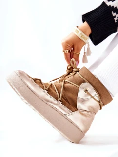 Zateplené Semišové Sněhule Camel Clarem