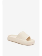 Dámské pantofle na platformě s výstřihem Ecru Ameira