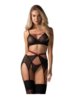 Dámský sexy set Novenes 3-Pcs Set černý - Obsessive