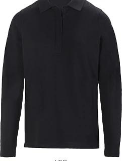 NEOBLU Owen LSL Women Dámské těžké piqué polo s dlouhým rukávem 24.4397 deep black