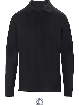 NEOBLU Owen LSL Women Dámské těžké piqué polo s dlouhým rukávem 24.4397 deep black NEOBLU Owen LSL Women Dámské těžké piqué polo s dlouhým rukávem 24.4397 deep black