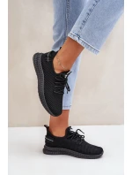 Síťované Nazouvací Sportovní Boty Dámské Černé Harice