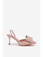 Lodičky S Odkrytými Patami A Mašlí Béžové Eklevia