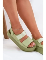 Dámské Sandály Na Platformě S Suchým Zipem Zelené Nitepira Dámské Sandály Na Platformě S Suchým Zipem Zelené Nitepira