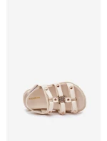 Dětské Sandály Se Zlatým Detalem Béžové Lunessa