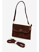 Malá Kabelka Listonoska z Eko Semiše Čokoládová Lucelle