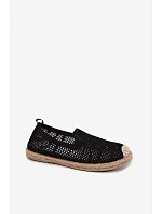 Dámské krajkové espadrilky z látky Černé Candessa Dámské krajkové espadrilky z látky Černé Candessa