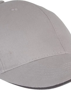 K-up KP 011 6 Panelová sandwich kšiltovka "Orlando" 20.0011 light grey/dark grey