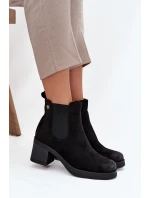 Dámské kotníkové boty Zelia na sloupku – černé