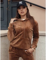 Dámský velurový komplet RELAX FIT hnědý FashionStreet AY1065