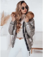 Dámská zimní bunda s kapucí MELANI tmavě šedá FashionStreet TY4486