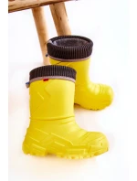 Dětské zateplené boty do deště Befado 162X302 Žlute