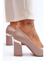 Zazoo 3117 Kožené Lodičky Beige