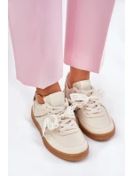 Nízké Dámské Tenisky S Krajkou Leopardí Béžové Zielle Nízké Dámské Tenisky S Krajkou Leopardí Béžové Zielle