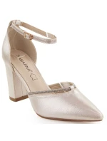 Dámské vestavěné ažurové sandály béžové Sabatina