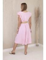 šaty s volánky světle růžová šaty s volánky světle růžová