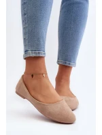 Dámské semišové baletky béžové Lasota