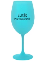 ELIXÍR PROTIBLBEČKOVÝ - tyrkysový pohár na víno 350 ml ELIXÍR PROTIBLBEČKOVÝ - tyrkysový pohár na víno 350 ml