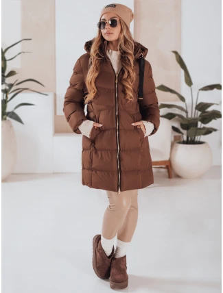 Dámská zimní bunda s kapucí GABRIELLE hnědá FashionStreet TY4919