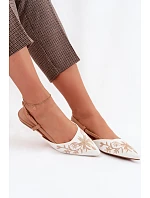 Dámské sandály s výšivkou na ploché Camel Grelia