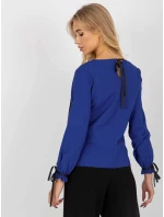 Dámská halenka LK-BZ-506877.15x Královská modř s černou - FPrice