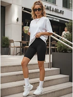 Dámské legíny s vysokým pasem, elastické, černé, FashionStreet SY0586 Dámské legíny s vysokým pasem, elastické, černé, FashionStreet SY0586