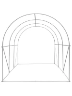 SKLENÍK ZAHRADNÍ TUNEL 200X300X200CM PE KONSTRUKCE ZELENÁ OCEL