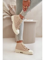 Vysoký Látkové tenisky na platformě Big Star LL274160 Béžová