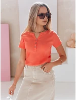 Dámská žebrovaná halenka KISS LOOK růžová FashionStreet RY2838