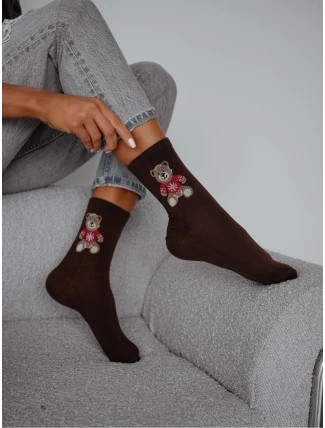 Ponožky Milena 0200-132 Medvídek ve svetru 37-41