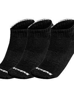 Skechers 3pk Unisex Terry Qtr Crew S111035-001 Černé 35–38