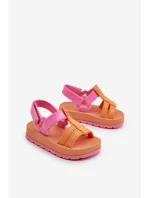 Dětské vonící sandálky na suchý zip ZAXY LL385026 Oranžové