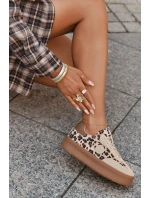 Dámské tenisky na platformě pantera Big Star SS274763 béžové Dámské tenisky na platformě pantera Big Star SS274763 béžové