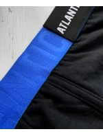 Pánské boxerky ATLANTIC PREMIUM s mikromodal - černé/modré Pánské boxerky ATLANTIC PREMIUM s mikromodal - černé/modré