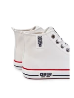 Pánské vysoké zateplené tenisky Big Star KK174345 Bílé Pánské vysoké zateplené tenisky Big Star KK174345 Bílé