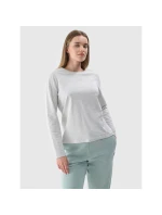 Dámské oversize hladké tričko s dlouhým rukávem 4F 4FWMM00TLONF431-27M