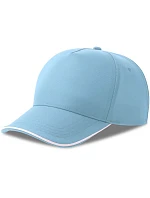 Atlantis Headwear Recy Five Piping 5 panelová sandwich kšiltovka 33.0282 light blue/white