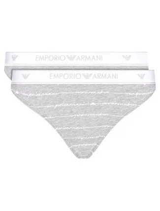 Dámské kalhotky 163334 1P219 04148 šedá - 2 pack - Emporio Armani Dámské kalhotky 163334 1P219 04148 šedá - 2 pack - Emporio Armani