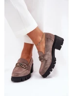 Dámské polobotky 39921 tmavě béžové - Step in style