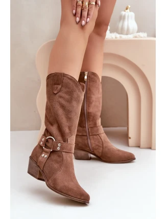 Kozačky na podpatku model 203903 Step in style Kozačky na podpatku model 203903 Step in style