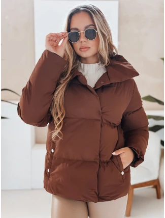 Dámská prošívaná zimní bunda LARO hnědá FashionStreet TY4958