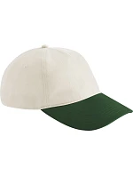 Beechfield B 67 5 panelová kontrastní kšiltovka 53.0067 natural/forest green