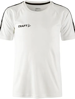 Craft Teamwear Squad Go Contrast Jersey Jr Dětské kontrastní sportovní tričko 82.2727 white