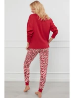 Italská móda Evora long r. long sp. barva:c.red/print