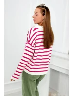 Pruhovaný svetr fuchsie Pruhovaný svetr fuchsie