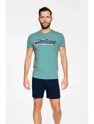 Pyžamo Noward 39732-06X Zelená a tmavě modrá - Henderson Pyžamo Noward 39732-06X Zelená a tmavě modrá - Henderson