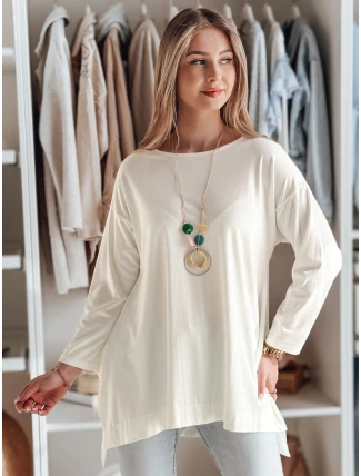 Dámská máslová halenka oversize s přívěskem COMFILA ecru FashionStreet RY2787